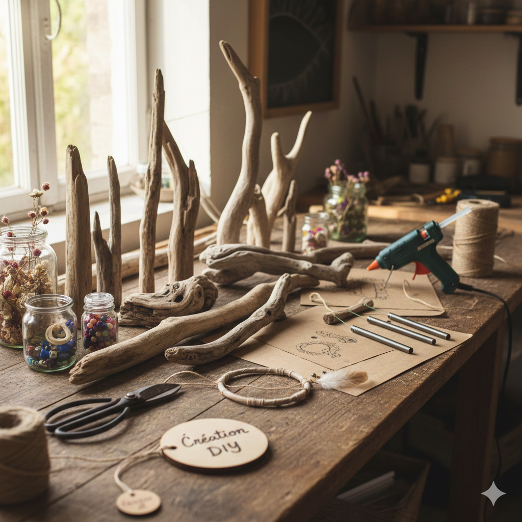 Bois flotté pour la création artisanale et DIY