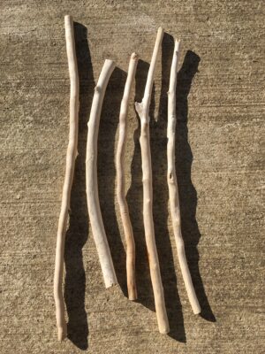 Lot de 5 branches épaisses de bois flotté vue 1