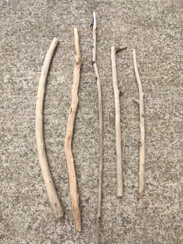 Lot de 5 branches de bois flottant vue 1