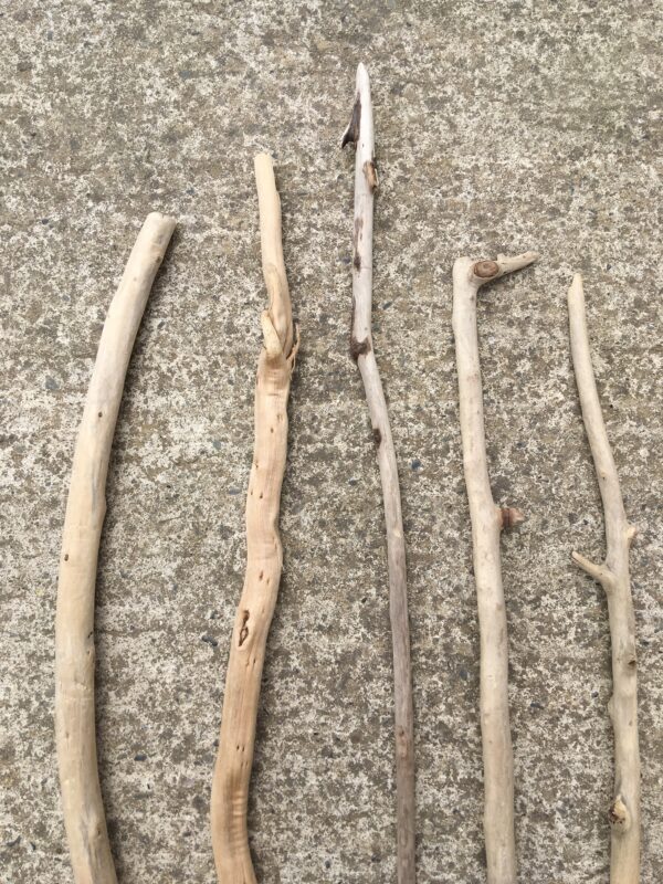 Lot de 5 branches de bois flottant vue 2